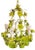 Vintage Tole Chinoiserie Italian Painted Lime Pale Green Rose 5 Light Chandelier For Sale In West Palm - Image 6 of 10