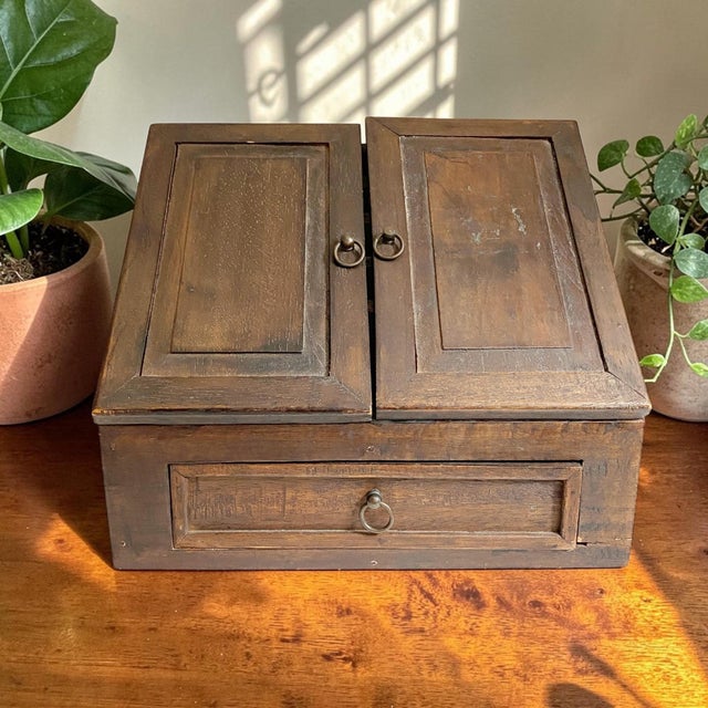 This Antique Wooden Secretary Desk Organizer combines timeless elegance with practical functionality, making it an ideal...