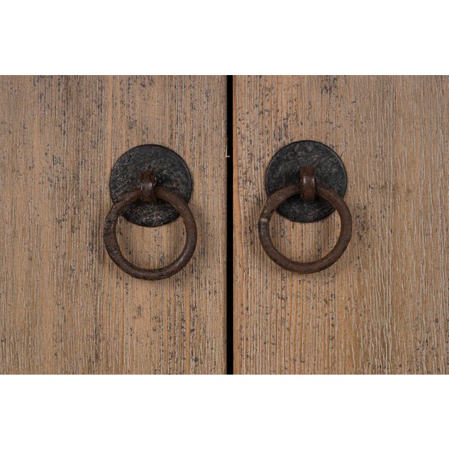 Wood Late 20th Century Eight Door Server in Reclaimed Elm For Sale - Image 7 of 9