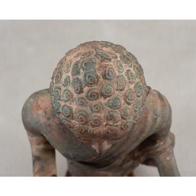 South Asian Cast Iron Buddha Figure Abhaya Mudra Pose 3 Ft For Sale - Image 10 of 18
