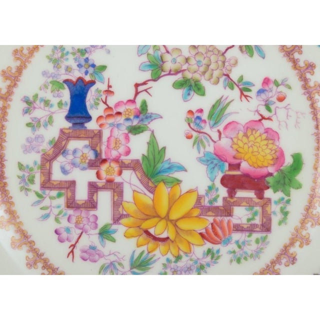 Chinese Style Lunch Plates in Faience from Mintons, England, Set of 6 For Sale - Image 4 of 6