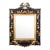 Gilded and ebonized oak Baroque mirror For Sale