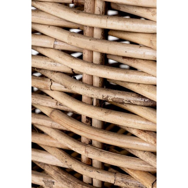 Wood Large Country House Wicker Basket For Sale - Image 7 of 9