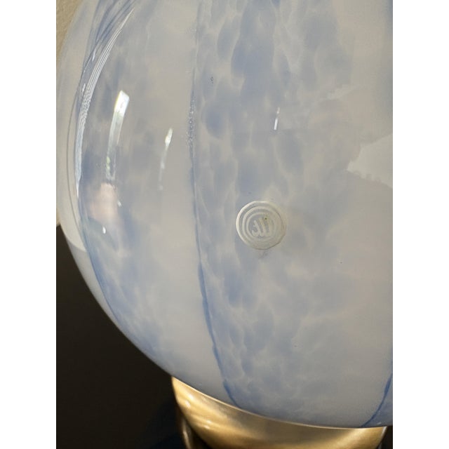 Vintage Murano Glass Blue Tulipano 20 Table Lamp by La Murrina, 1990s For Sale - Image 9 of 16