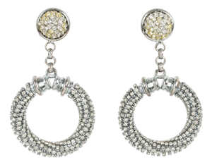 Gianfranco Ferre Crystal Jeweled Clip Earrings