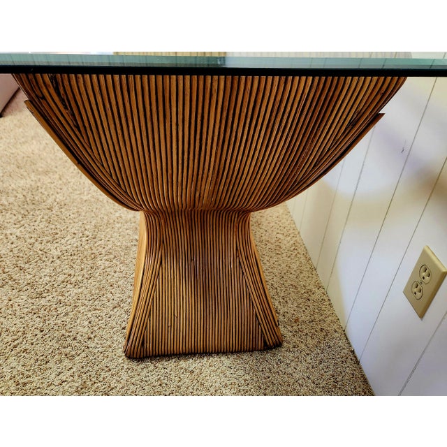 1970s Pencil Reed Console Table Gabriella Crespi Style For Sale - Image 11 of 14