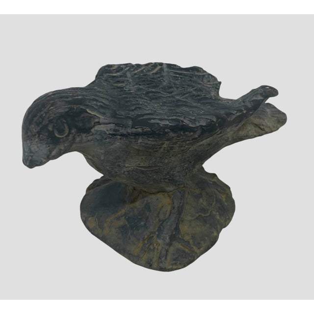 Metal Vintage Hand Forged Cast Iron Decorative Garden Birds - a Pair For Sale - Image 7 of 12