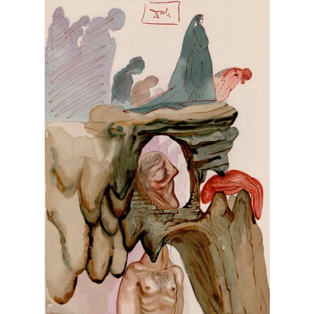 Salvador dali (1904-1989) i barattieri the barraters plate 23 from "la divina commedia" (the divine comedy), referring to...