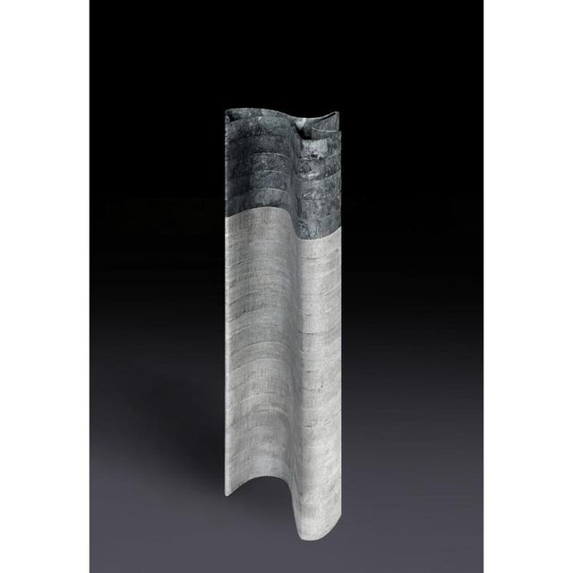 Stripes c1 vase in laguna green & indian green marbles by bufalini marmi dimensions: d 11 x w 14 x h 36 cm. Materials:...