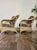 Late 20th Century Pair Vintage Wicker Lounge Chairs W/ Floral Cushions For Sale - Image 5 of 12