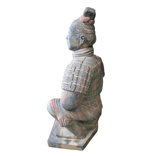 Chinese Terracotta Warrior Replica Kneeling Archer Statue For Sale - Image 3 of 8