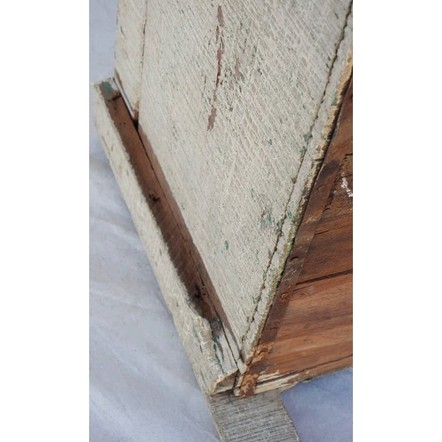 Primitive Painted Wood Firewood Box For Sale - Image 9 of 13