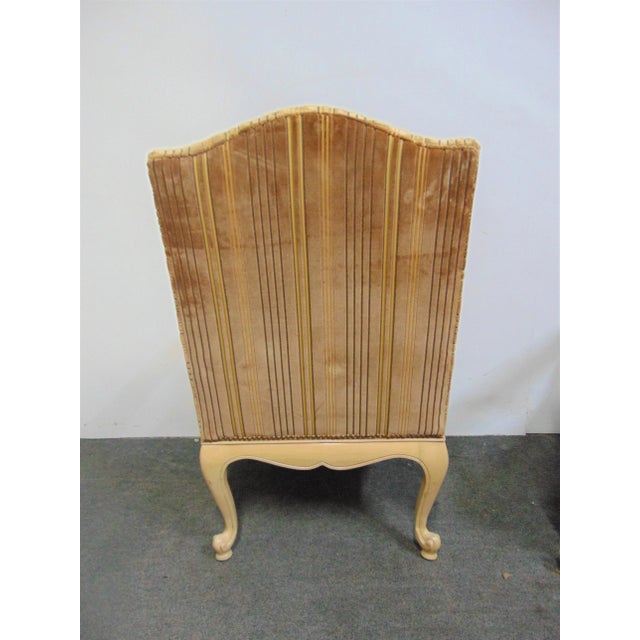 Cream Louis XV Style Cream Painted Lounge Chairs - a Pair For Sale - Image 8 of 10