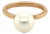 Mid 20th Century Tiffany & Co. Hard Wear Pearl 18k Rose Gold Ring Size 5 For Sale