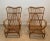 This very beautiful pair of high designer armchairs is made of rattan. This is a French work. Circa 1950