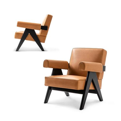 Armchair designed by pierre jeanneret circa 1950, relaunched in 2019. Manufactured by cassina in italy. Included in...