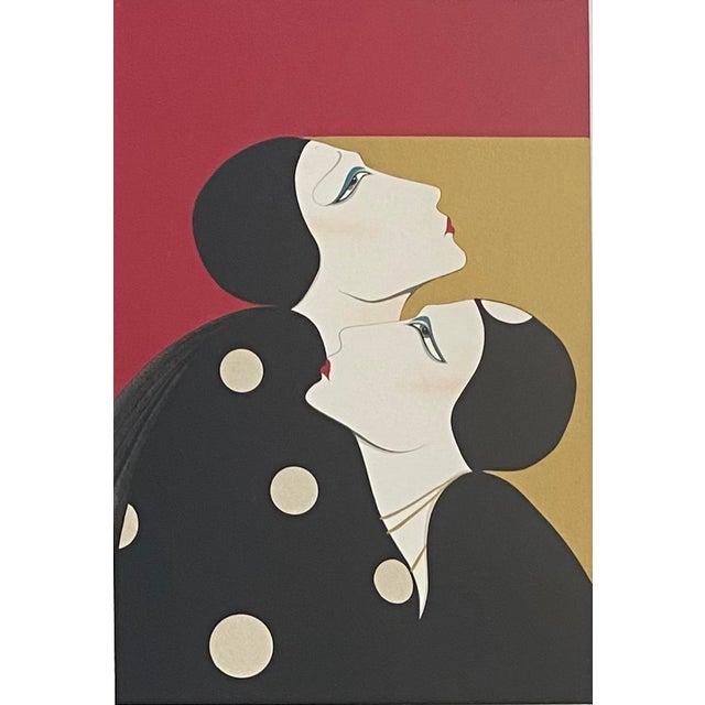 Printmaking Materials Roberto Tortoli French Art Deco Style Color Lithograph For Sale - Image 7 of 11