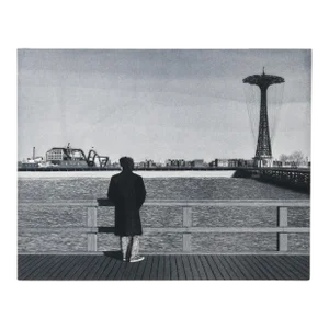 Coney Island - Self-portrait, Max Ferguson Etching With Aquatint, Signed and Numbered in Pencil