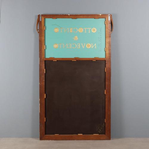 Large Vintage Mirror with Oak Frame For Sale - Image 11 of 12