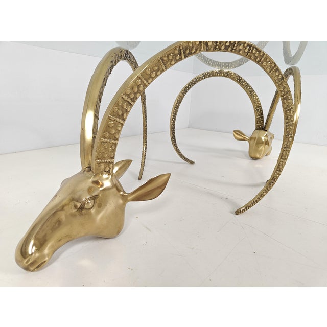 Alain Chervet Vintage Ibex Brass Coffee Table in the style of Alain Chervet, France, 1970s For Sale - Image 4 of 6