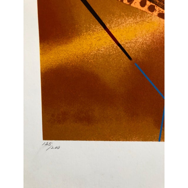 1970s William Schwedler, Surrealist Architectural Landscape Silkscreen 1970s Chicago Modernist Lithograph, 1978 For Sale - Image 5 of 7