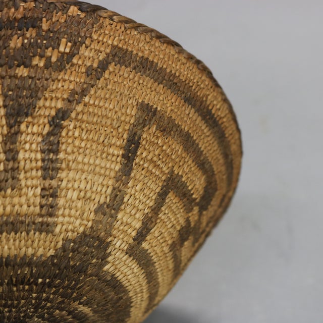 Native American Antique Native American Indian Southwest Navajo Woven Reed Basket C1900 For Sale - Image 3 of 5