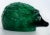 1950s Czech Bohemian Malachite Glass Hedgehog Paperweight Figurine For Sale - Image 4 of 5