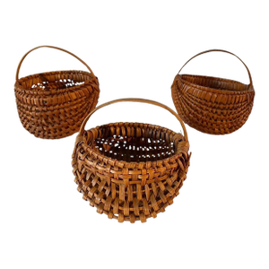 Collection of Three Miniature Buttocks Baskets