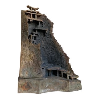 Vintage Architectural Raku Sculpture For Sale