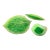 Late 20th Century Costa-Nova Portugal Hand Painted Ceramic Set of 3 Green Leaf Dip Plates Bowls For Sale
