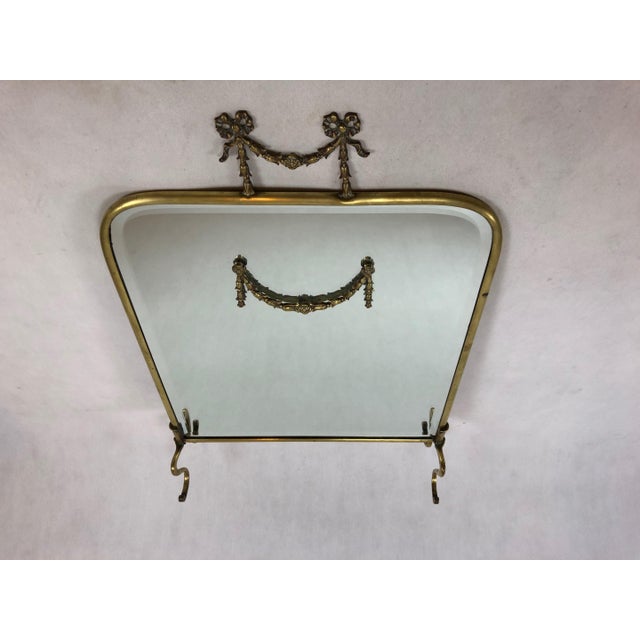 Baroque Louis XVI Style Table Mirror in Brass For Sale - Image 3 of 17