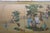 Chinese Hand Painted Silk 4 Panel Folding Screen Scholars Landscape Bógǔ Tú 59" For Sale - Image 6 of 18