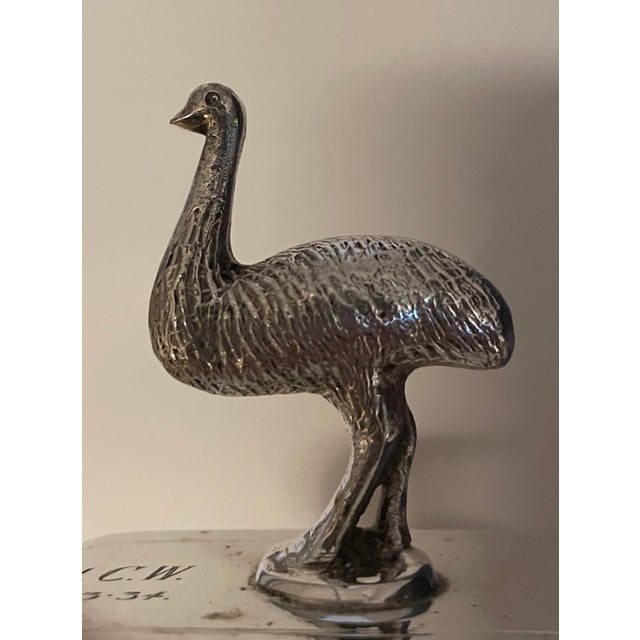 1934 Ostrich Silverplate Napkin Ring For Sale - Image 4 of 7