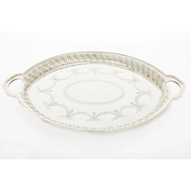 Antique English Silverplate Barware / Tableware Tray For Sale - Image 13 of 13