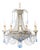 19th Century Italian Beaded Chandelier with Sapphire Blue Drops For Sale