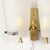 1960s Italian Mid-Century Double Shaded Textured Glass & Brass Wall Sconces - a Pair For Sale - Image 9 of 17