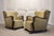 Vintage Swedish Wingback Chairs with Golden Velvet and Carved Oak Armrests, 1920s, Set of 2 For Sale - Image 11 of 11