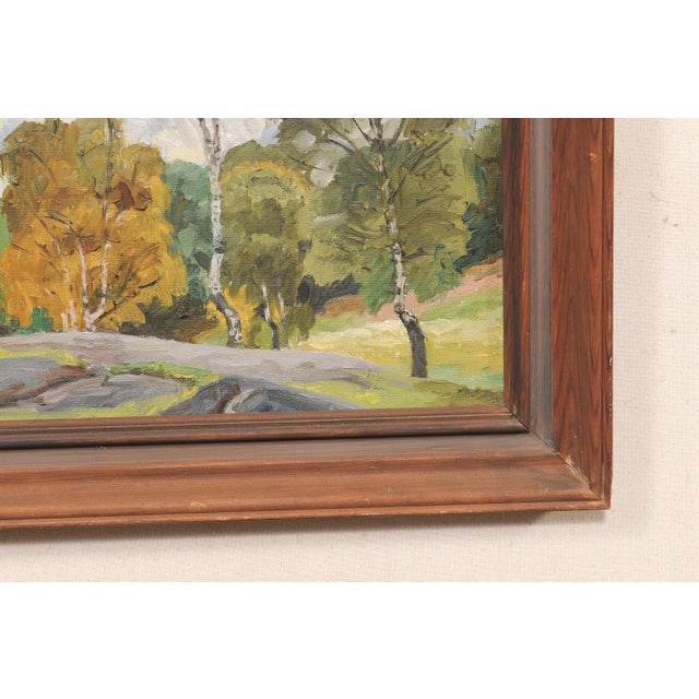 Antique European Landscape Oil Painting For Sale - Image 4 of 12