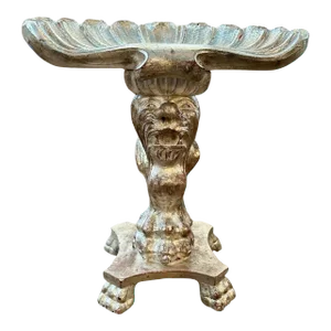 1940s Italian Hollywood Regency Venetian Grotto Style Griffon Stool