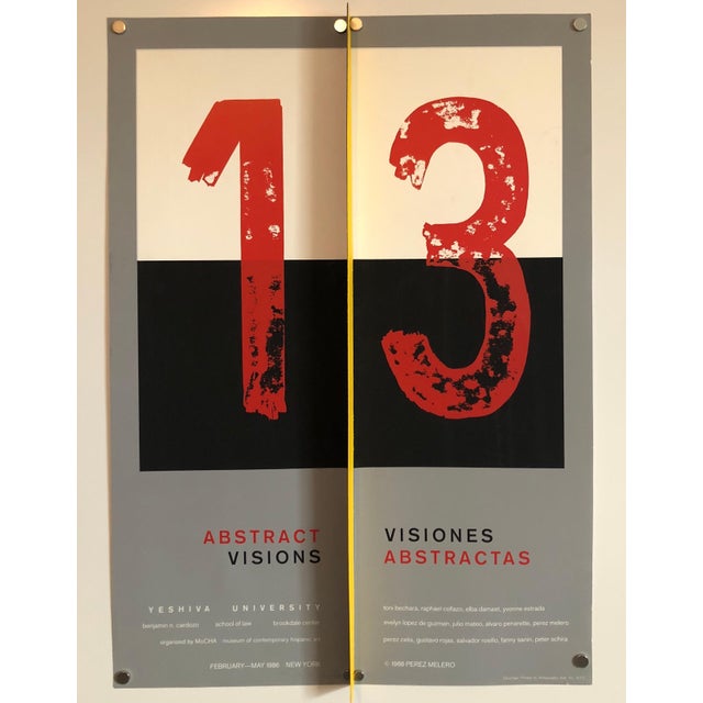 Perez Melero, Screen Print Poster Construction "Abstract Visions" Latin American Kinetic Art, 1986 For Sale In Miami - Image 6 of 6