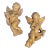 19th Century Gilt Plaster Gesso Cherub Wall Sculptures - a Pair For Sale