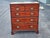 English 19th Century English Mahogany Five Drawers Chest With Inlaid Top For Sale - Image 3 of 15