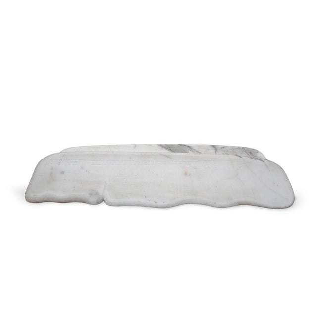 Roland Berger, Resting Wave, White Marble, in Very Good conditions. Designed 1990 to 1999 This piece is attributed to the...