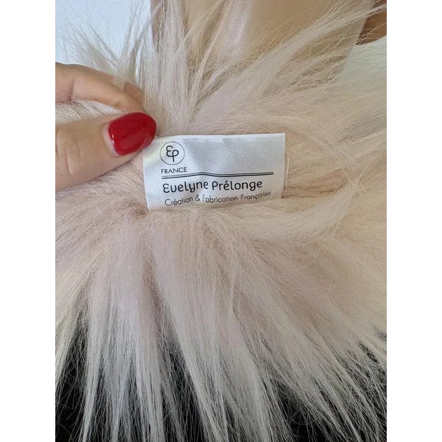 Light Pink Evelyne Prélonge Faux Fur Scarf Stole & Gloves Set – Luxury French Winter Accessories in Blush Himalaya Pink For Sale - Image 8 of 10