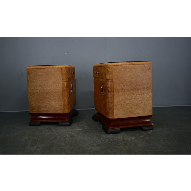 Art Deco Bedside Tables, Former Czechoslovakia, 1930s, Set of 2 For Sale - Image 13 of 18