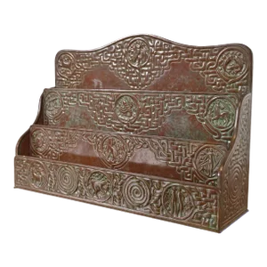 Tiffany Studios New York Zodiac Pattern Bronze Letter Rack