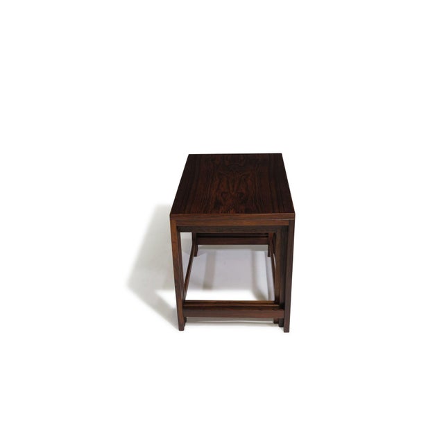 Danish Modern Brazilian Rosewood Nesting Tables, Set of 3 For Sale In San Francisco - Image 6 of 11