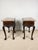 French Louis XV Style Nightstands with Marble Tops, 1940s, Set of 2 For Sale - Image 14 of 16