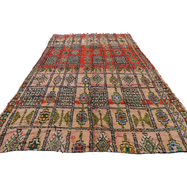 Vintage Boujad Moroccan Rug - 06'00 X 09'09 For Sale - Image 9 of 9