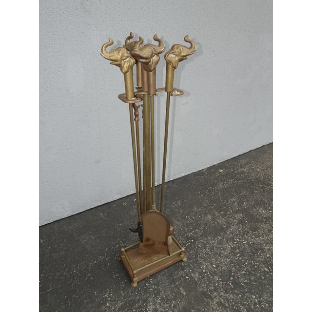 Gorgeous Fireplace Tools in Good Vintage Condition. Solid and Firm. Wear is usual for its age. Please see the photos....